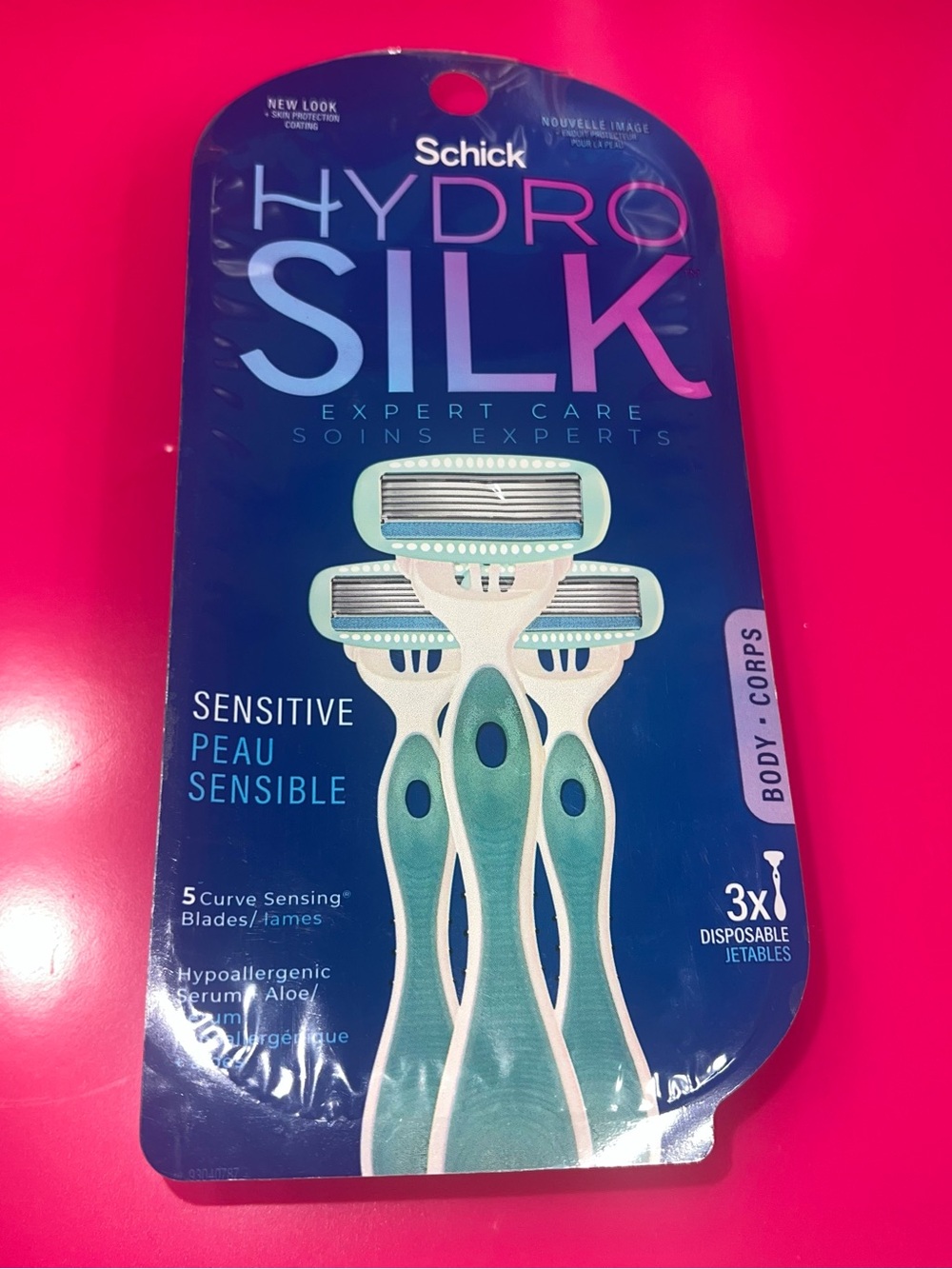 Schick Hydro Silk Sensitive Disposable Razors - Teal/White (3 Count)
